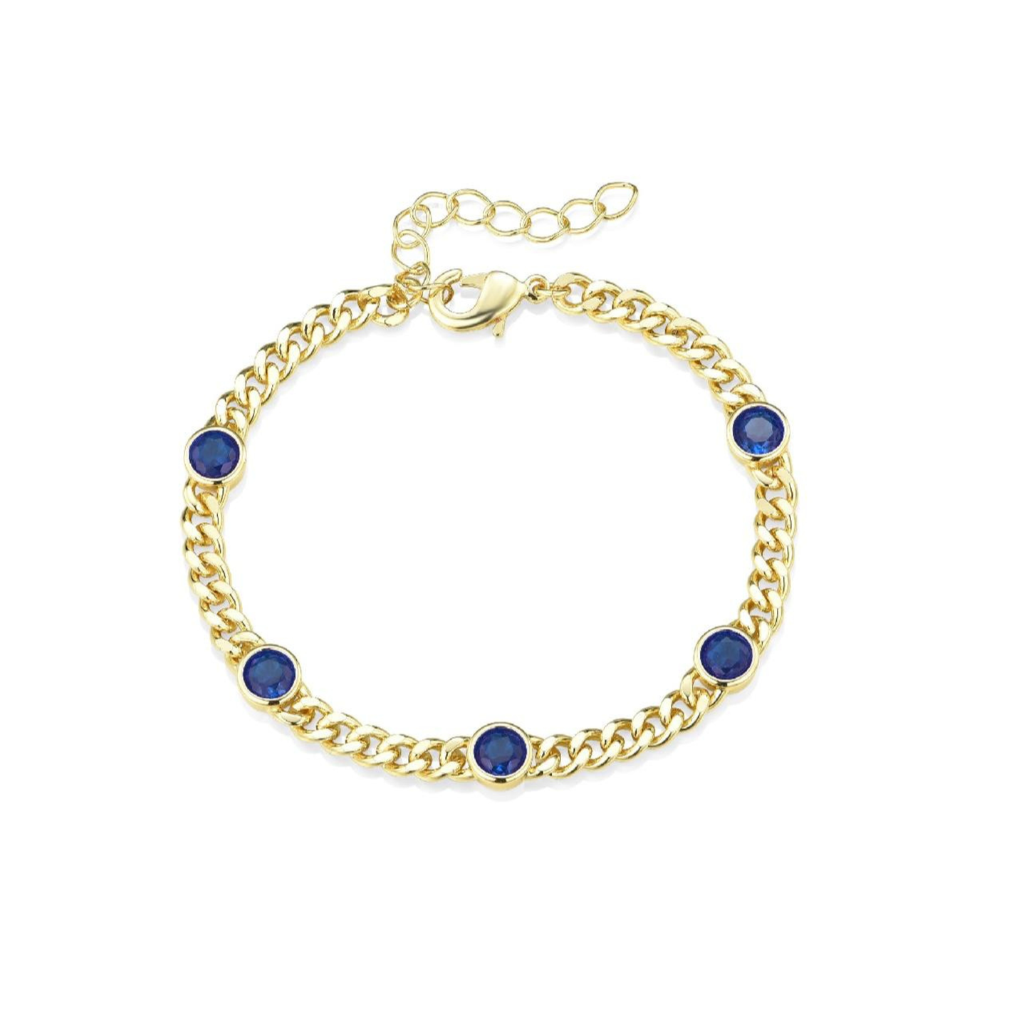 Cuban Chain Station Bracelet - Thin