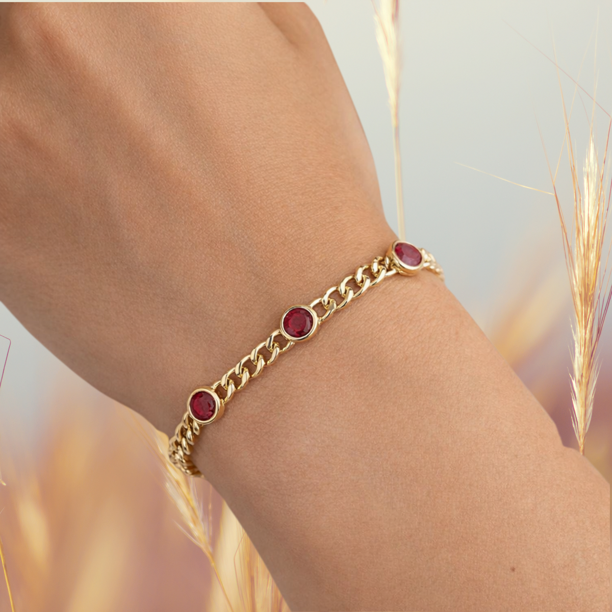 Cuban Chain Station Bracelet - Thick