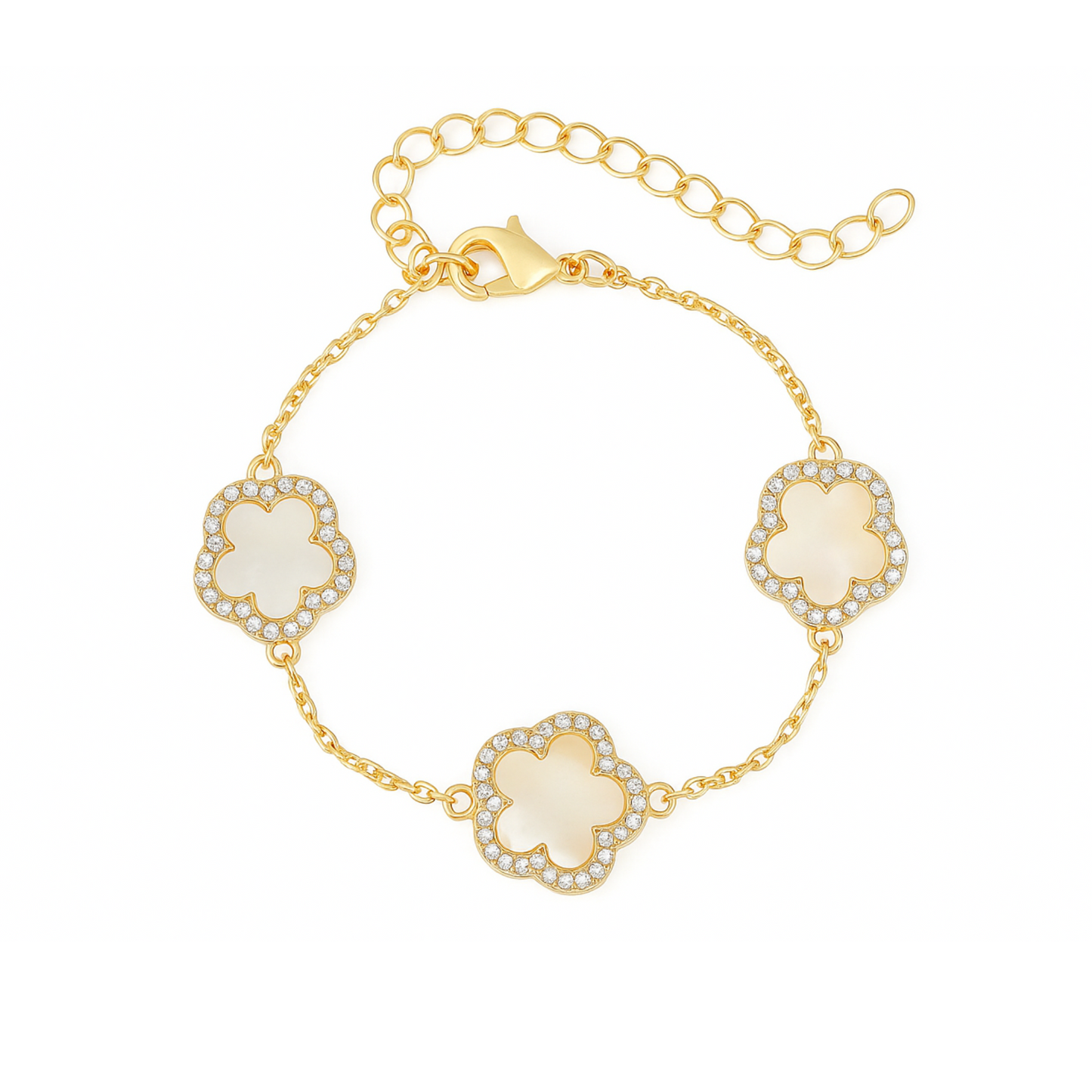 Mother of Pearl Clover Bracelet