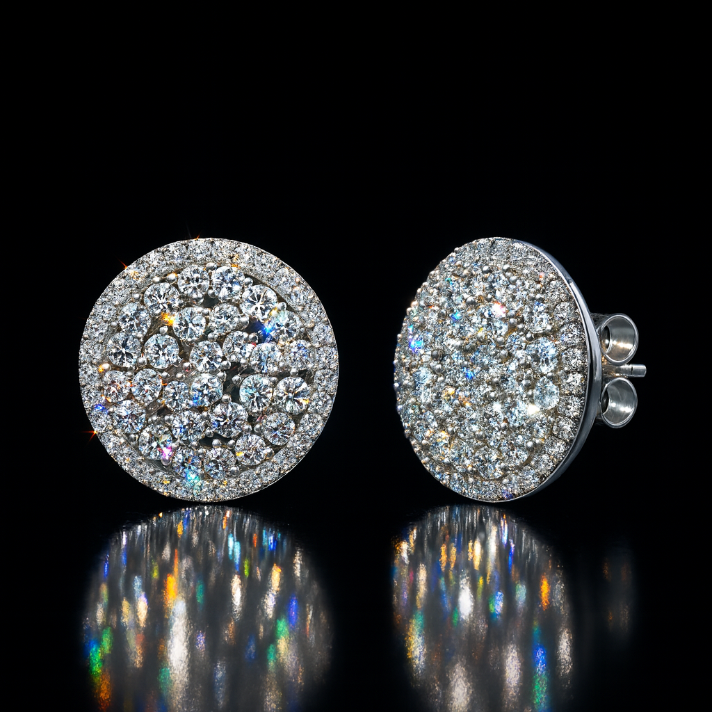 Large Silver Disc Stud