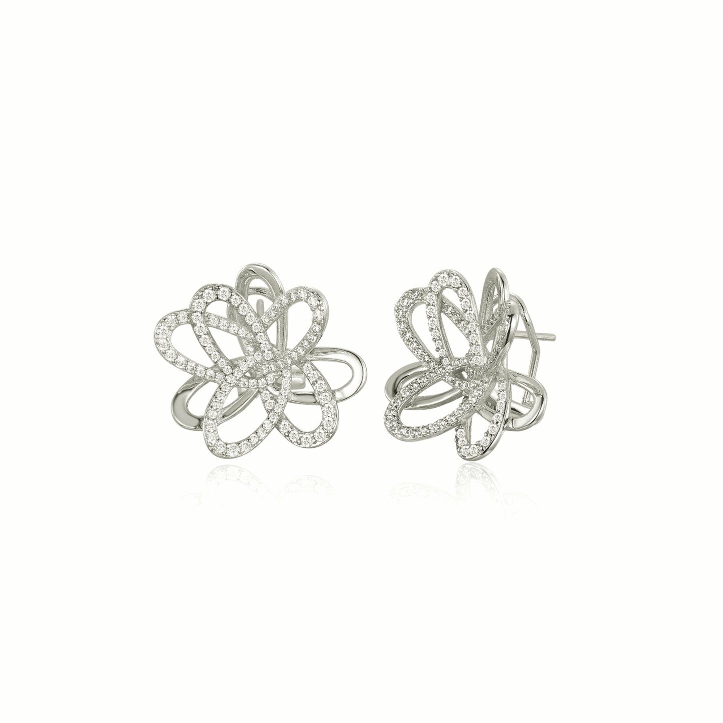 Large Flower Stud Earrings