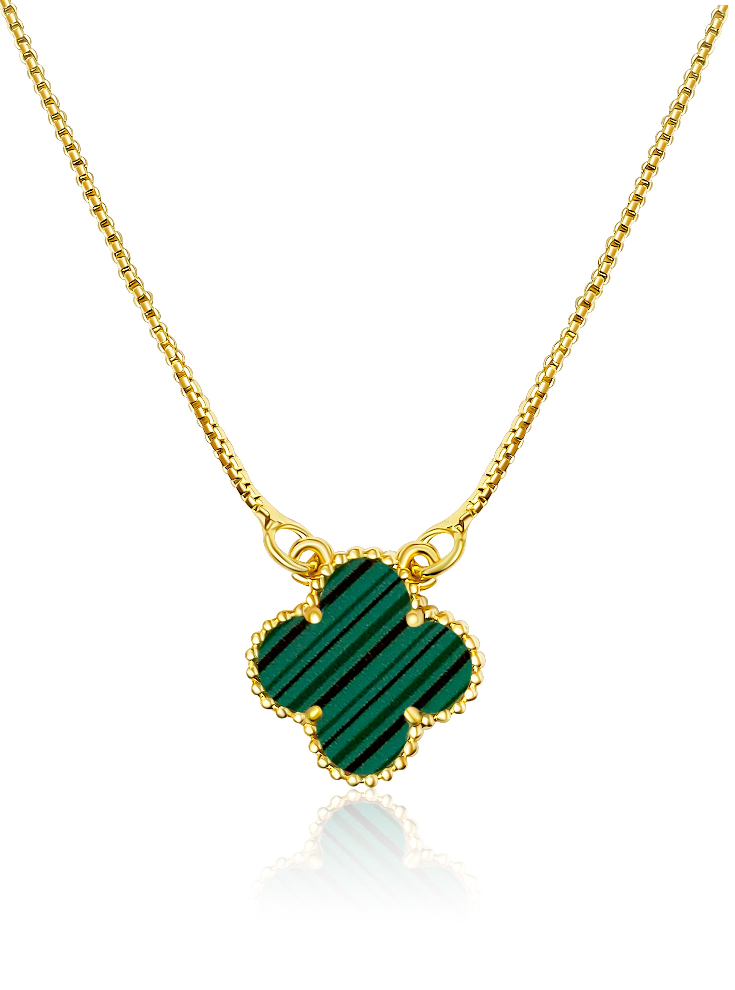 Gold Plated Clover Necklace – Zala Design