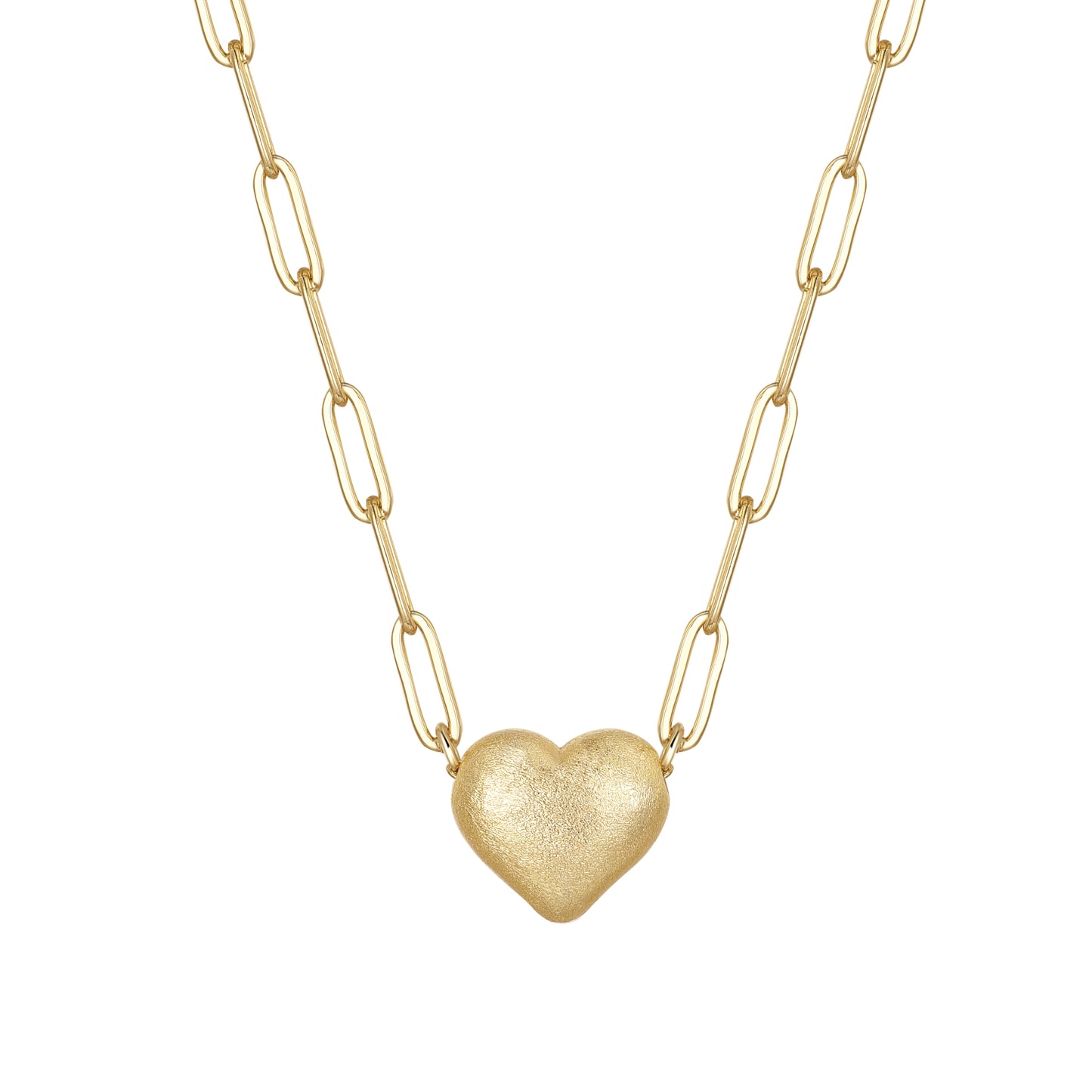 Gold Plated Paperclip Heart Necklace
