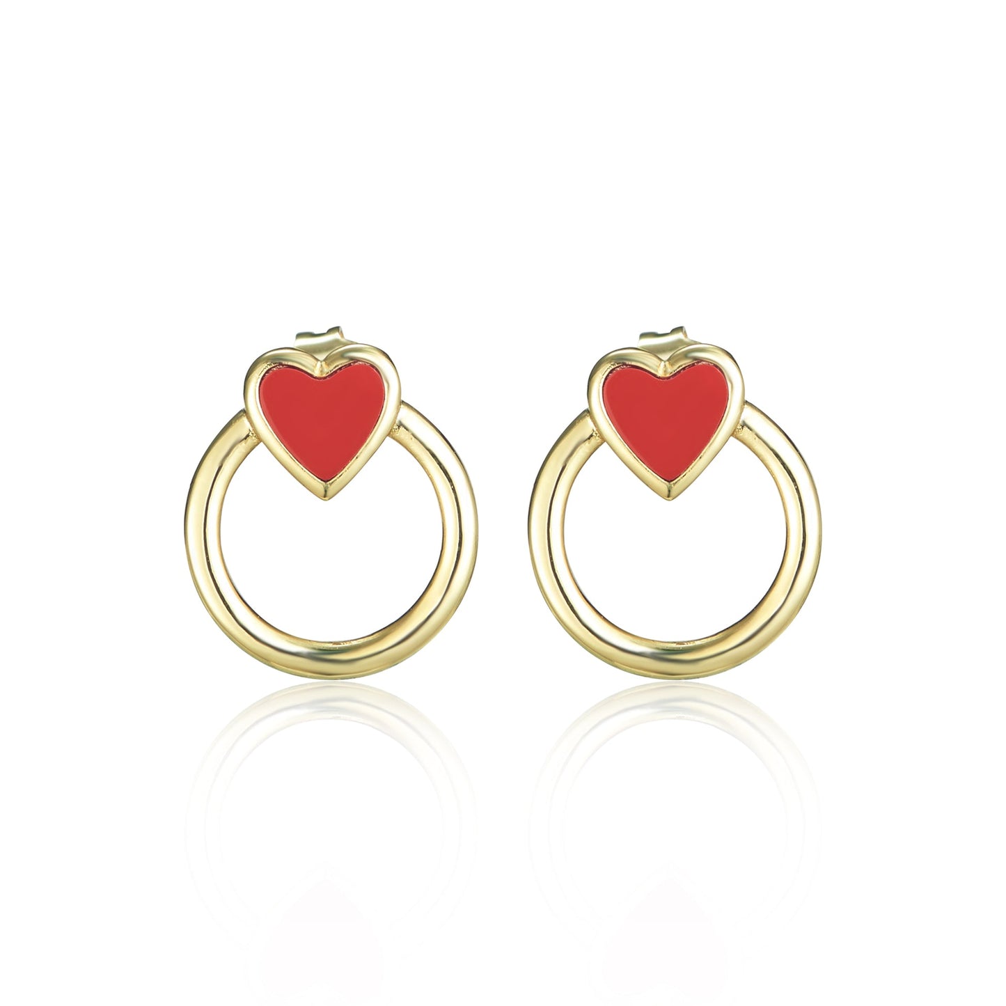 Circle Heart Earring
