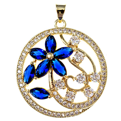 Round Floral Pendant