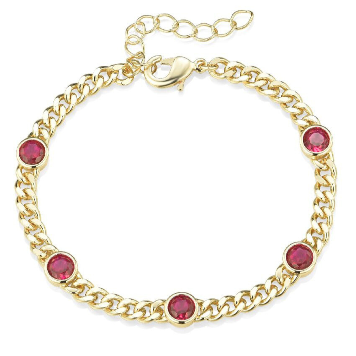 Cuban Chain Station Bracelet - Thick