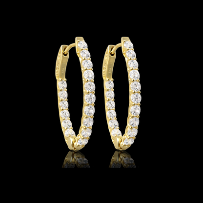 Large Clear Hoop Earrings