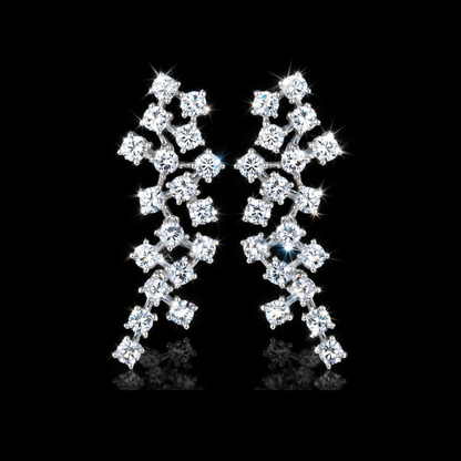 Large Cluster Drop Earrings