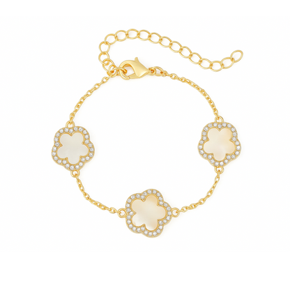 Mother of Pearl Clover Bracelet