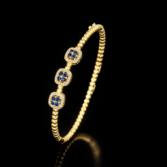 Square Stone Pave Bangle - Sold Out