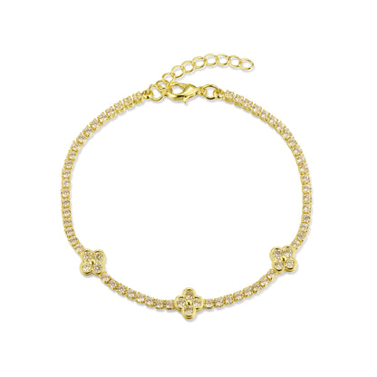 Girls Tennis Clover Bracelet