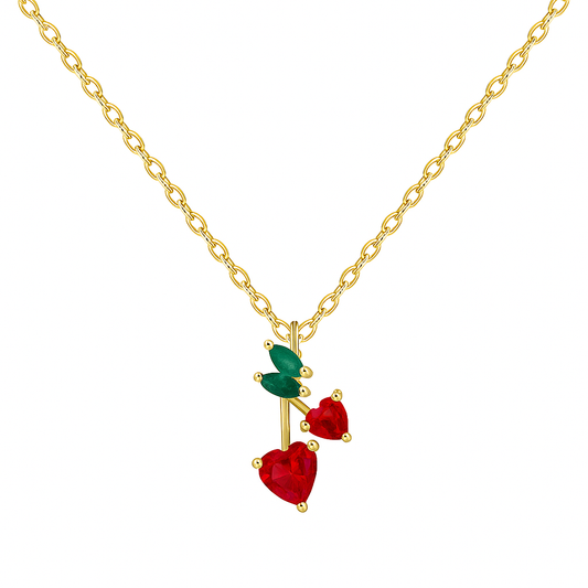 Gold Plated Cherry Necklace