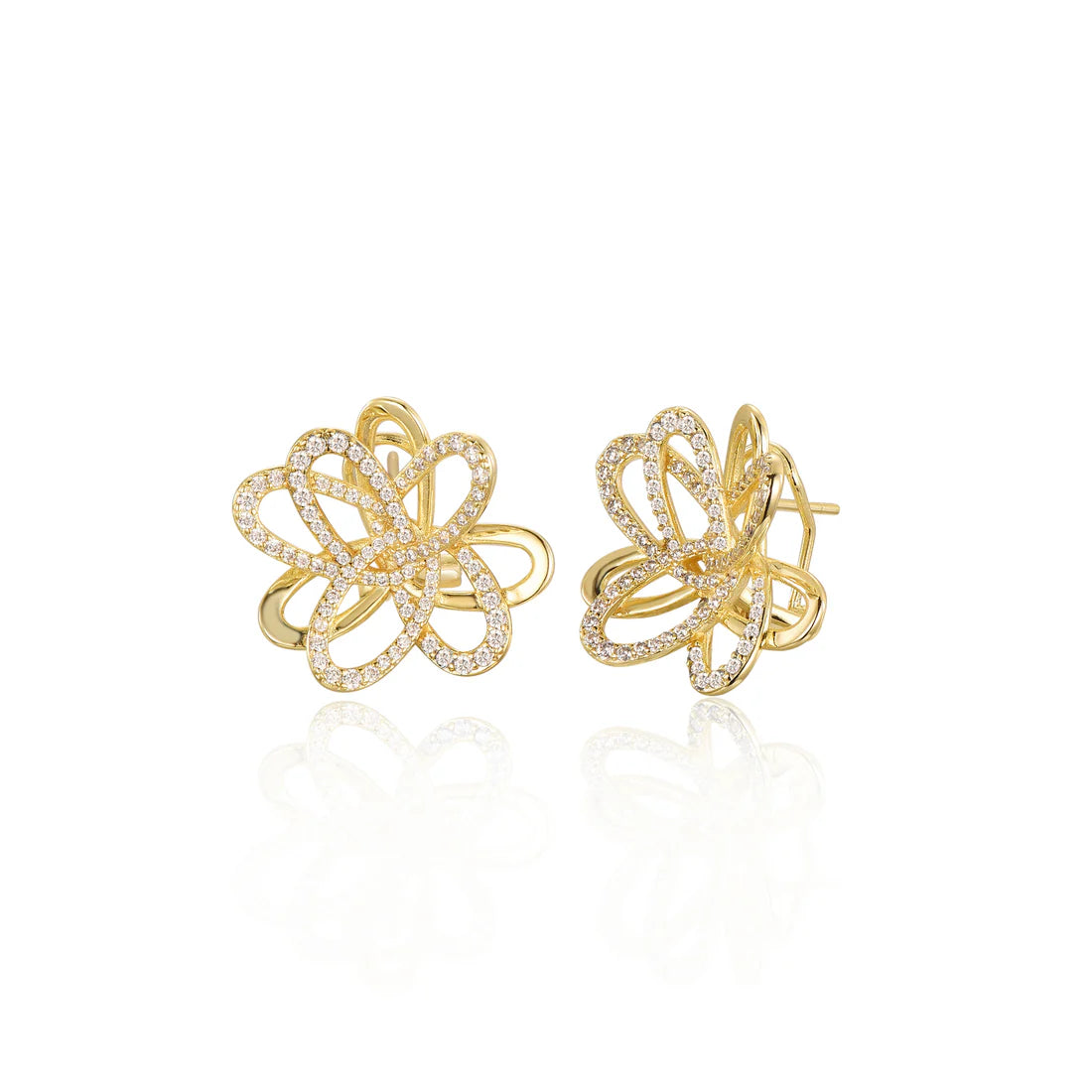 Large Flower Stud Earrings
