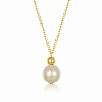 Gold Plated Pearl Necklace