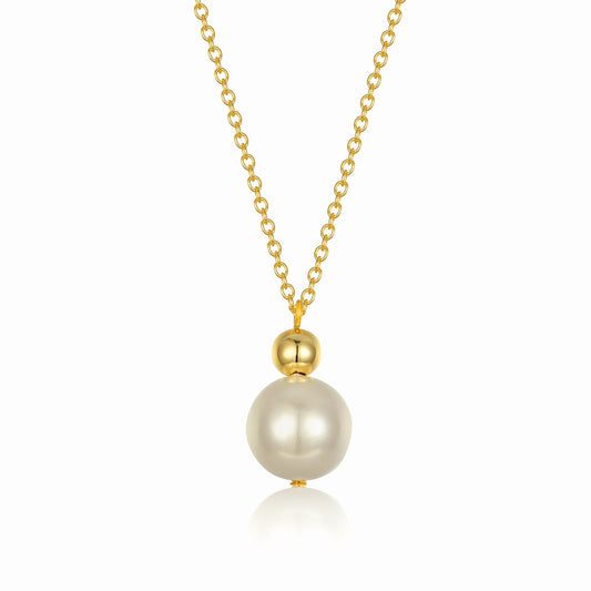 Gold Plated Pearl Choker Necklace