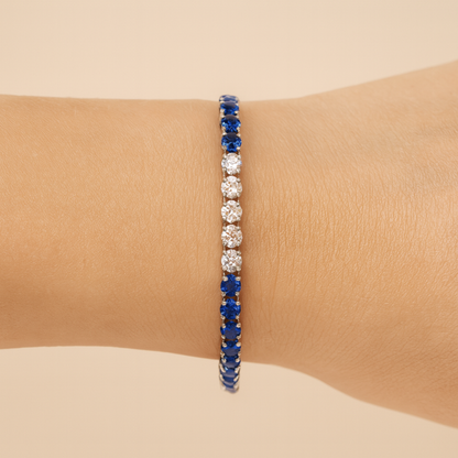 Stainless Steel Colored Tennis Bracelet