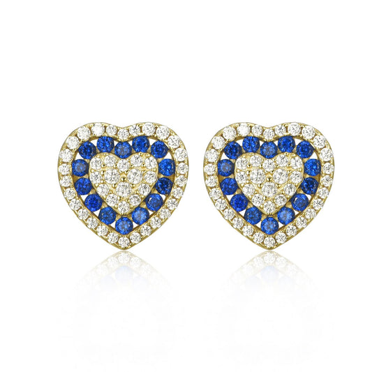 Double Halo Heart Earring