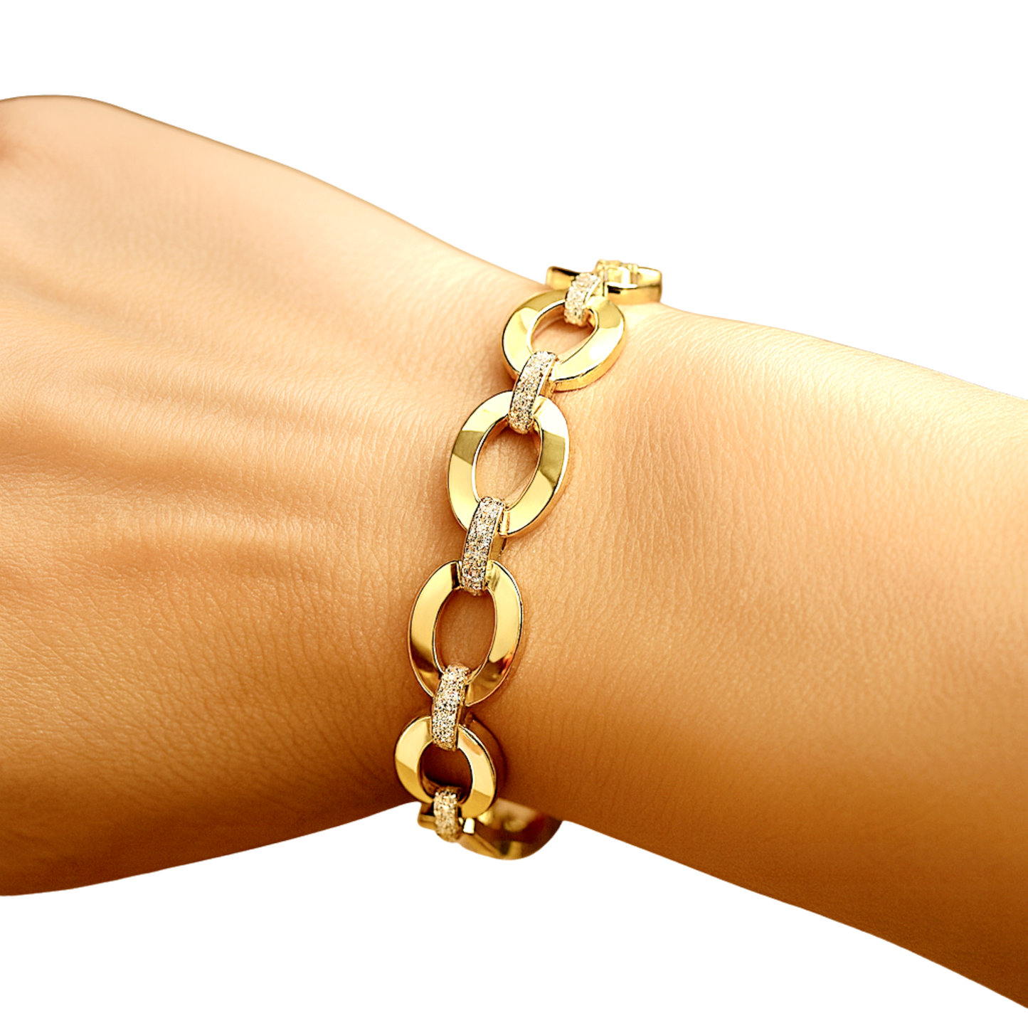 Pave Chain Link Bracelet