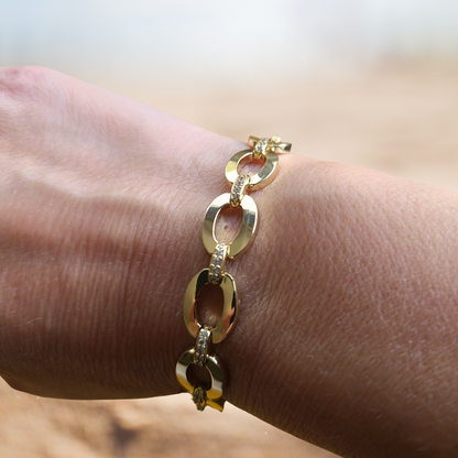 Pave Chain Link Bracelet