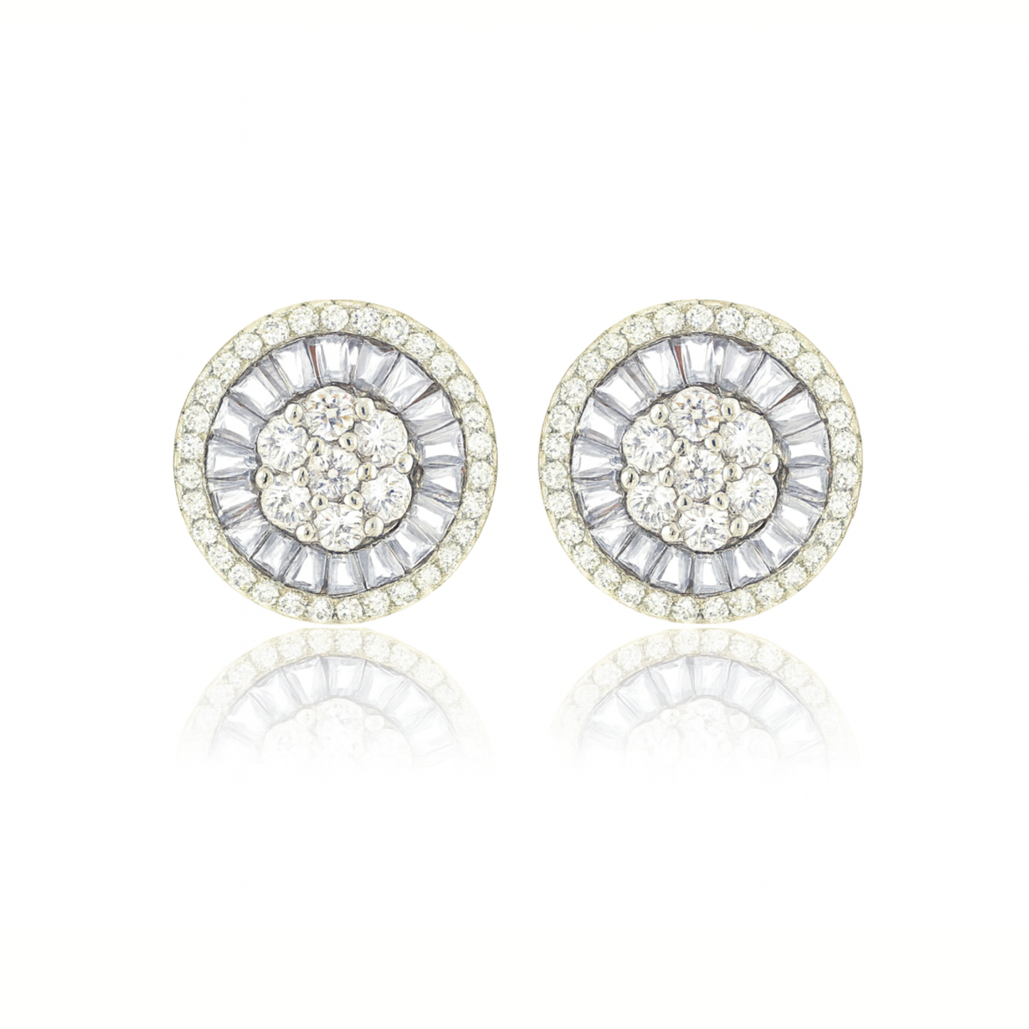 Baguette Disc Earring