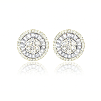 Baguette Disc Earring