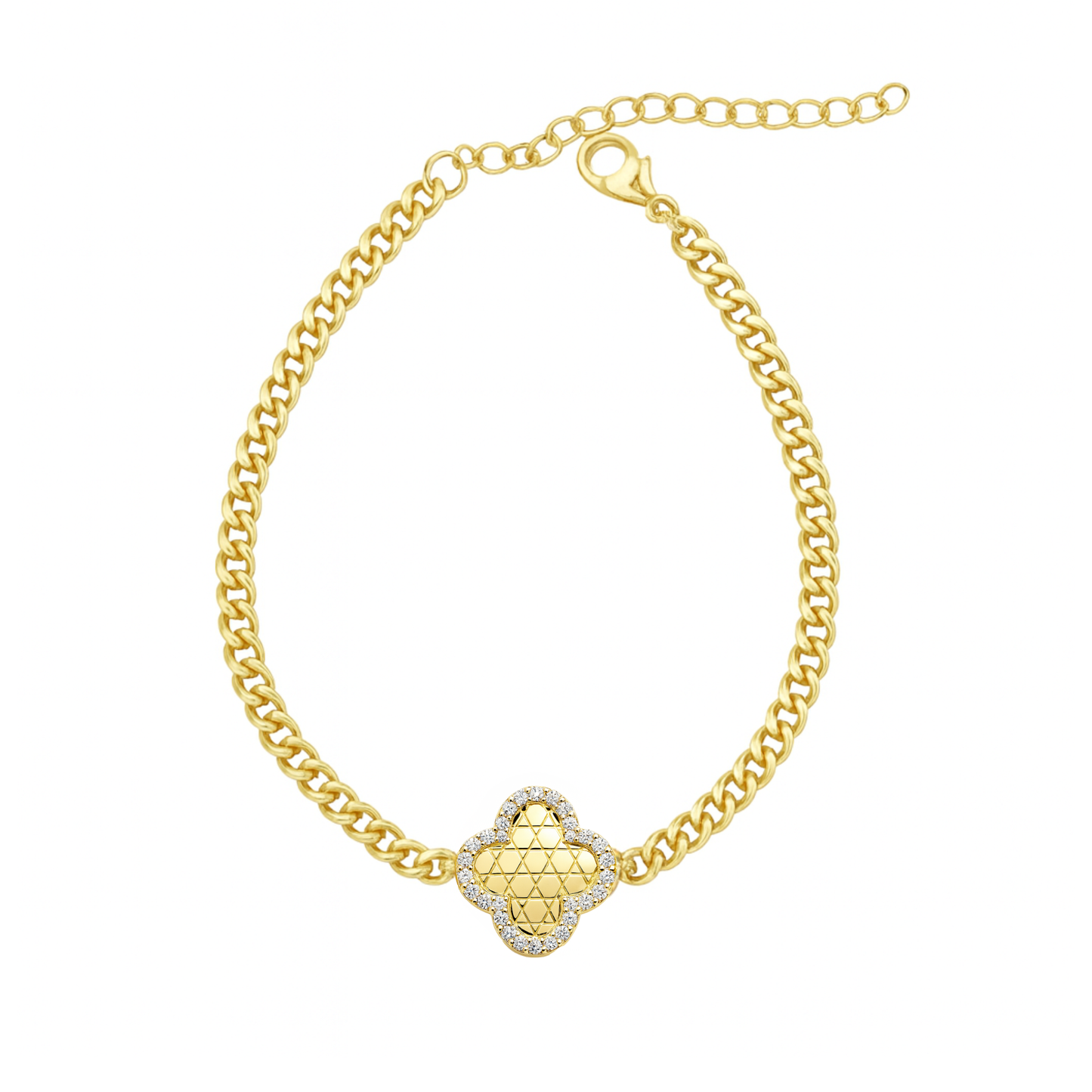 Cuban Link Clover Bracelet