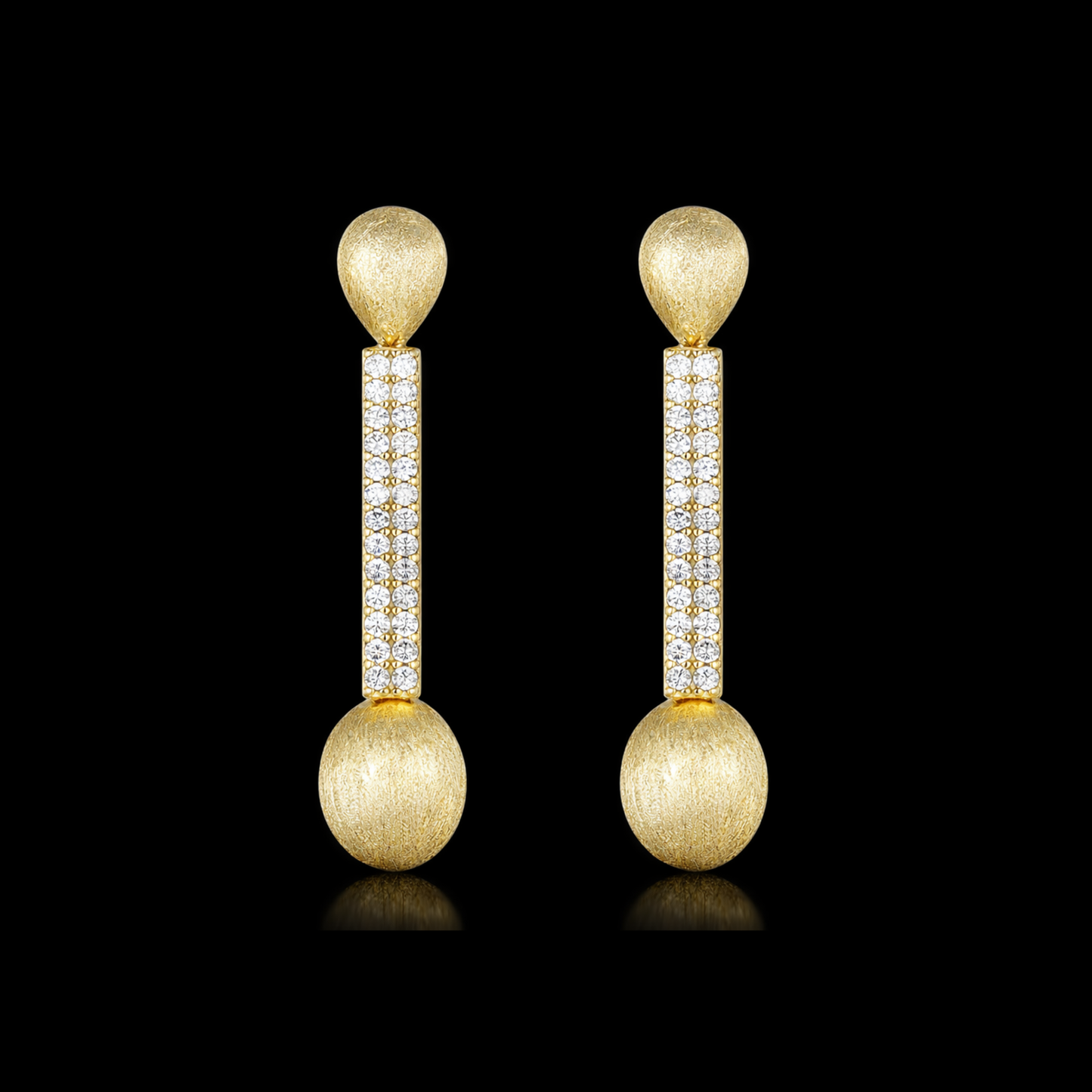 Silver Tennis Drop Earring