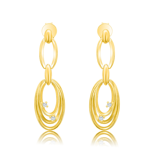 Two Tiered Oval Earring