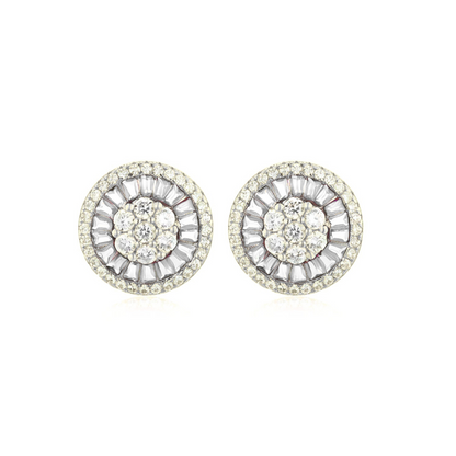 Baguette Disc Earring