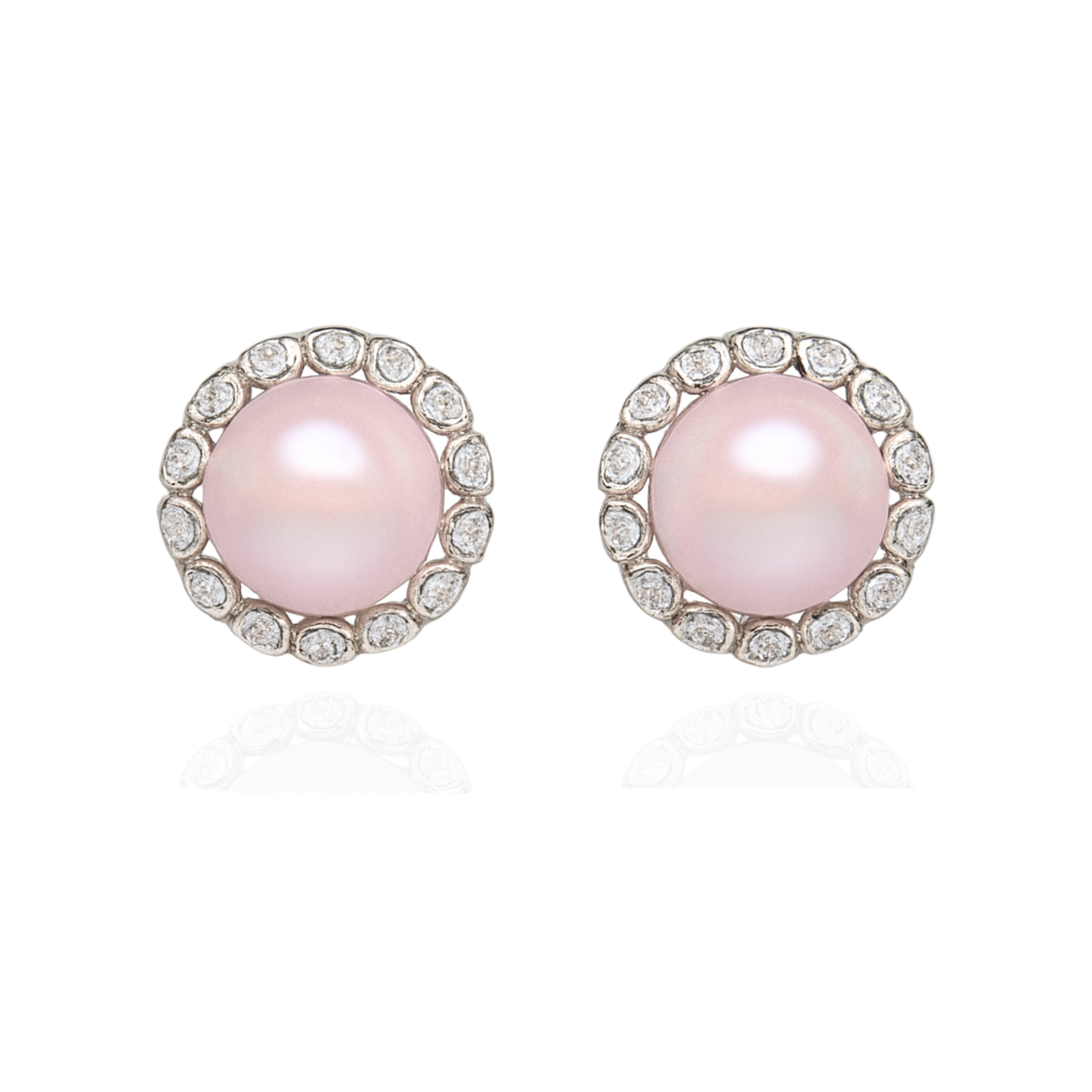 Pale Pink Halo Earrings