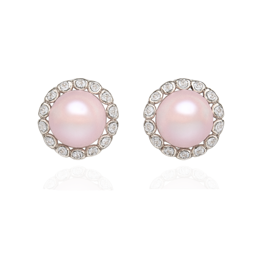 Pale Pink Halo Earrings