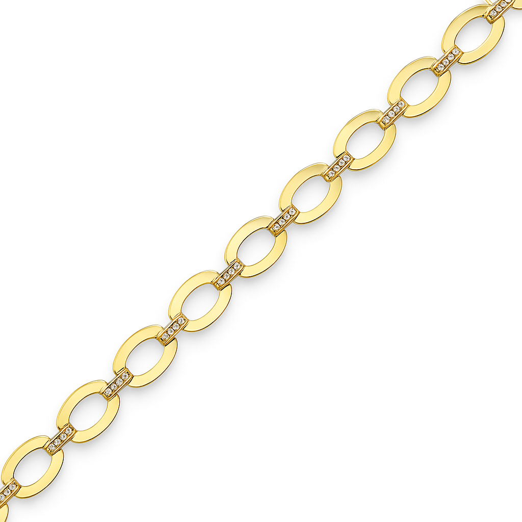 Pave Chain Link Bracelet