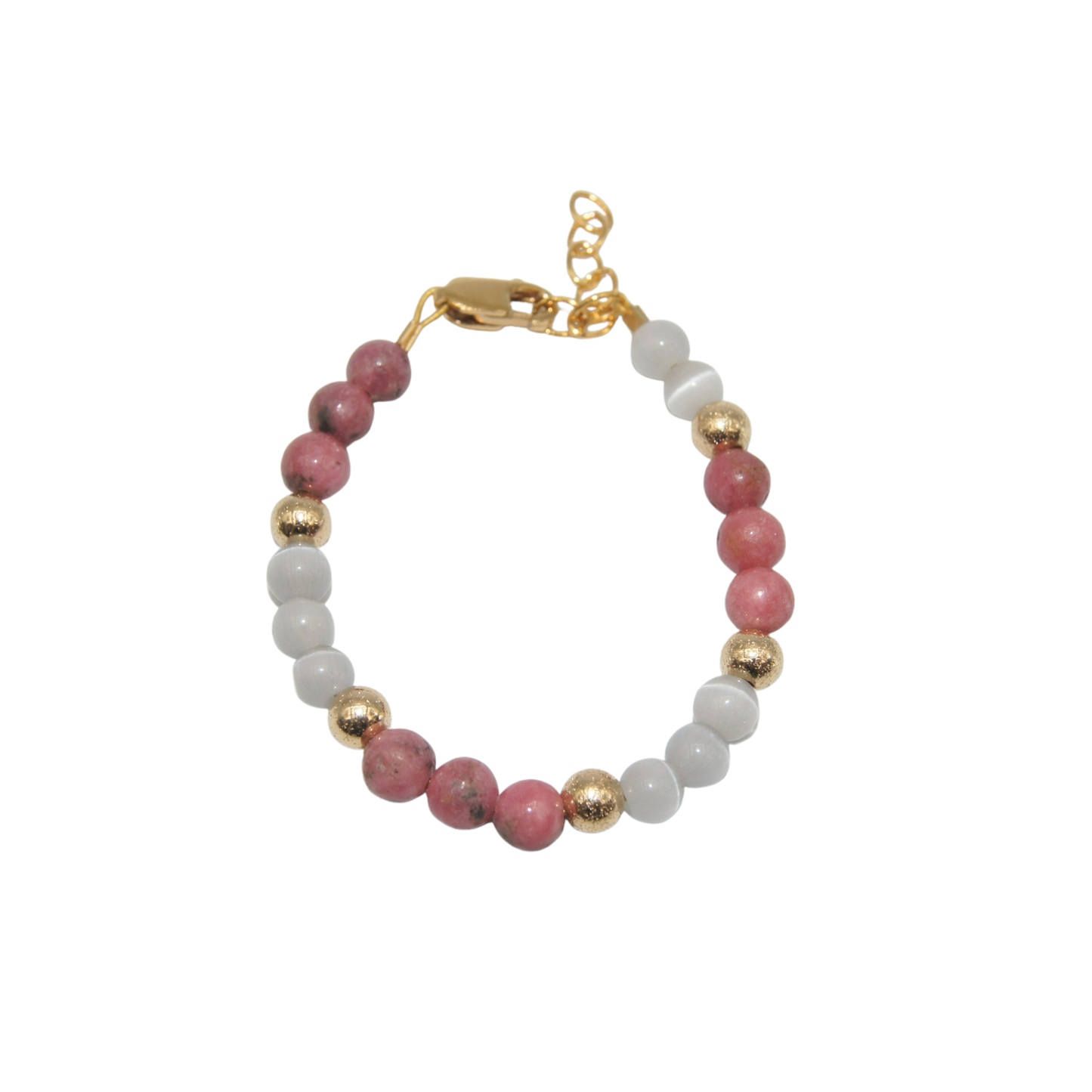 Mauve and White Bracelet