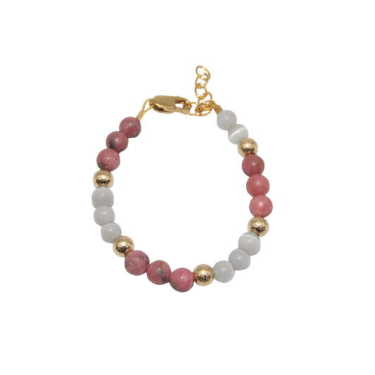Mauve and White Bracelet
