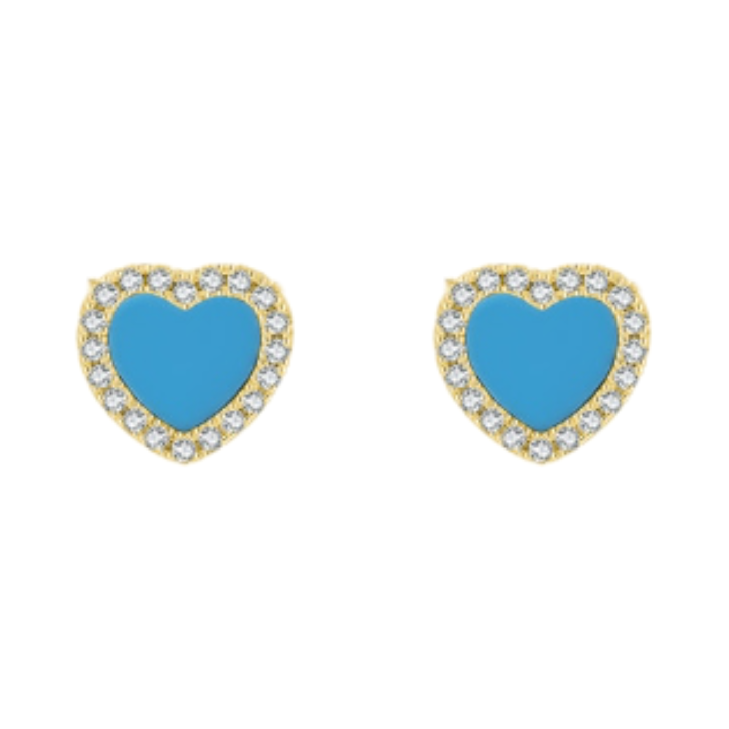 Enamel Heart Stud Earrings - Sold Out