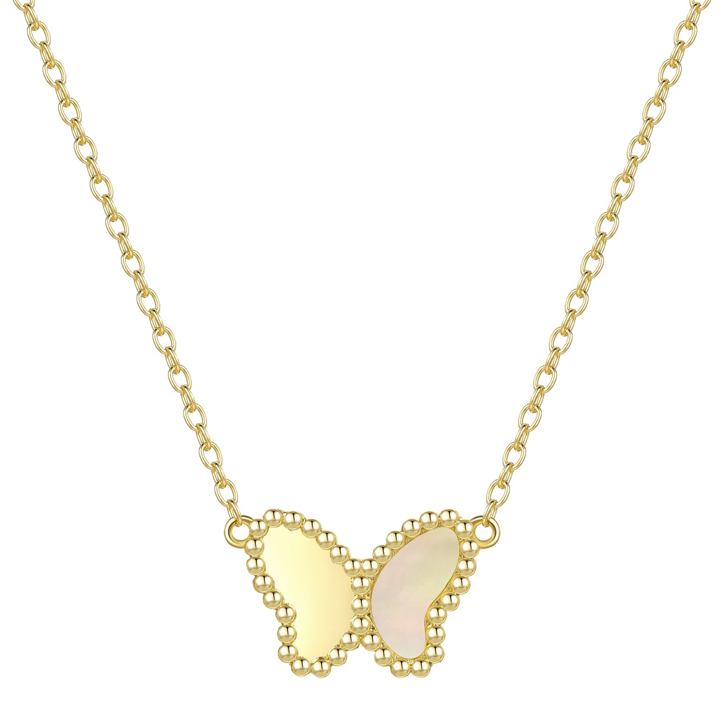 Gold Plated Butterfly Necklace