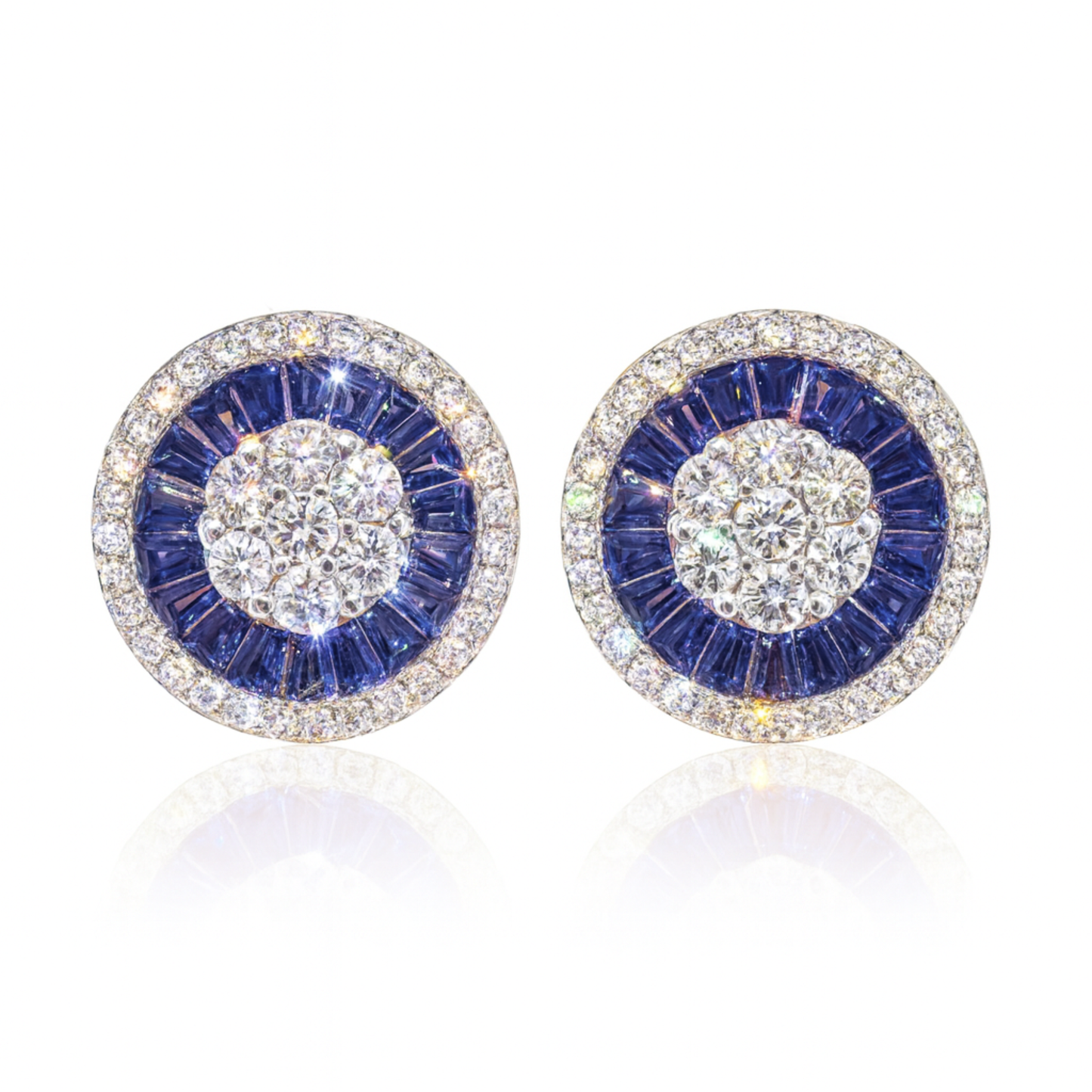 Baguette Disc Earring