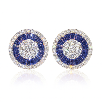 Baguette Disc Earring