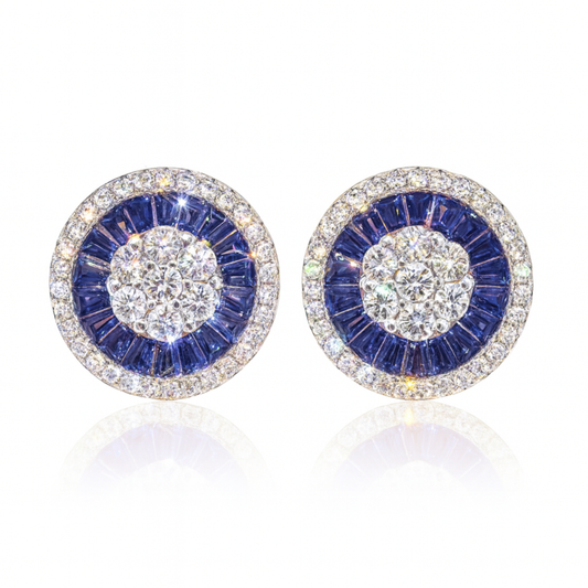 Baguette Disc Earring