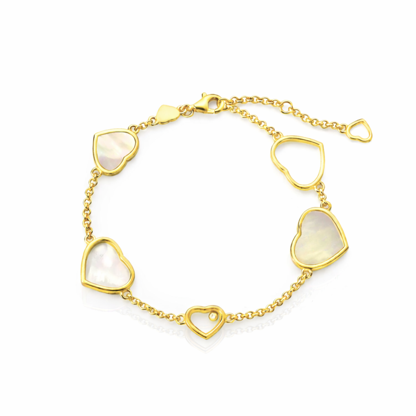 Mother of Pearl Heart Bracelet