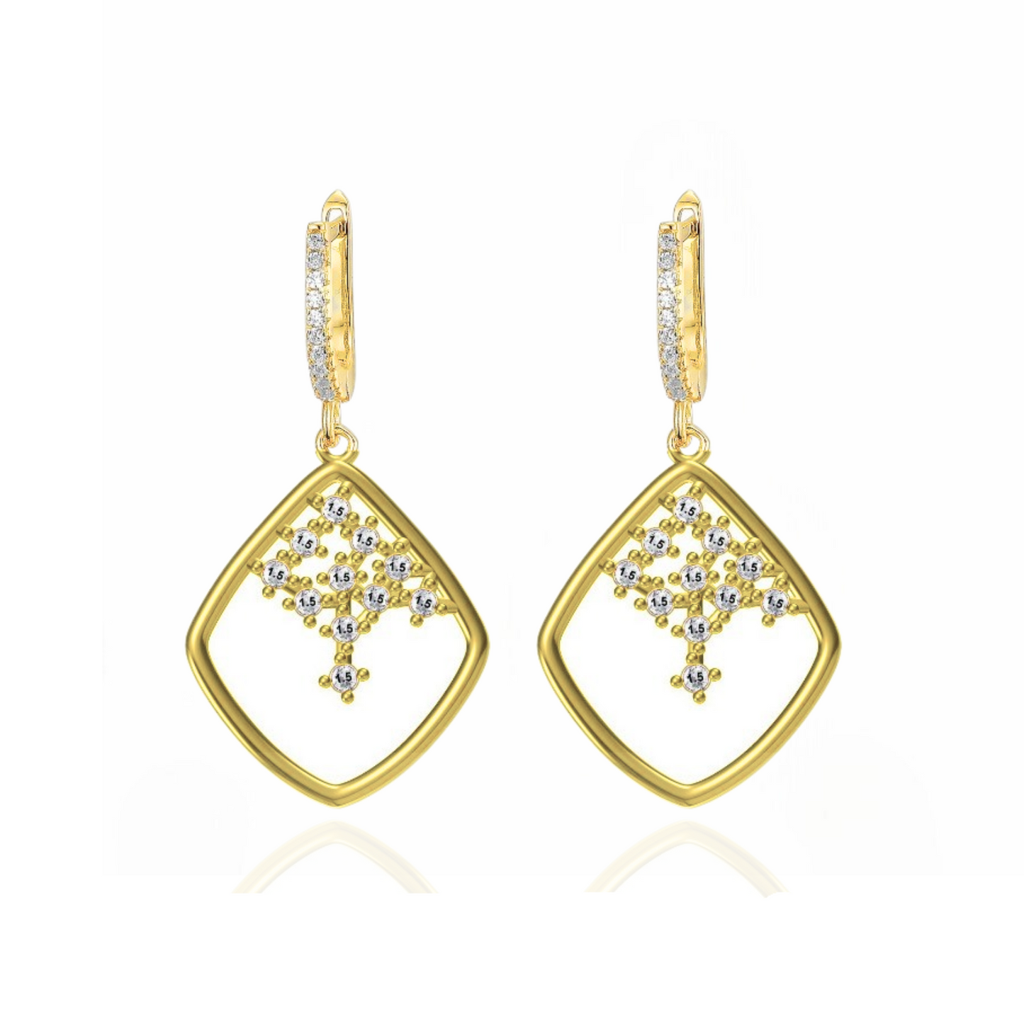 Mixed Stone Drop Earring