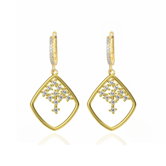 Mixed Stone Drop Earring