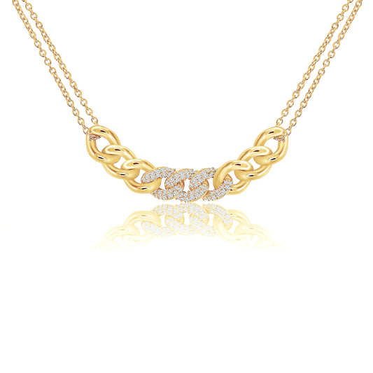 Cuban Chain Double Strand Necklace