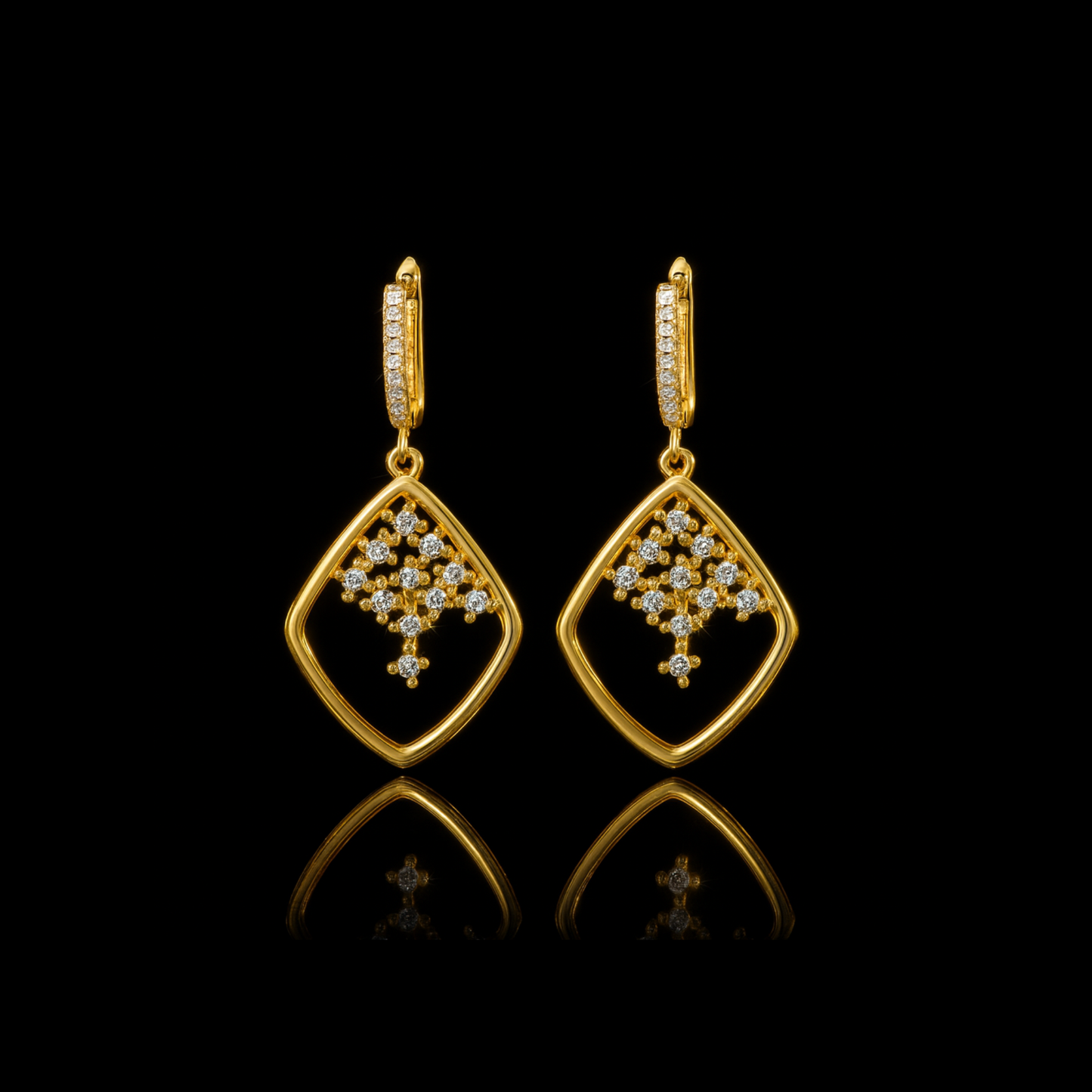 Mixed Stone Drop Earring