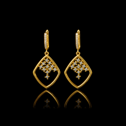 Mixed Stone Drop Earring