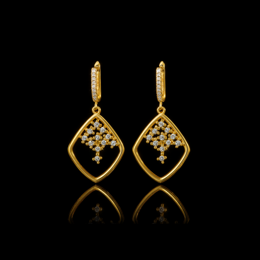 Mixed Stone Drop Earring