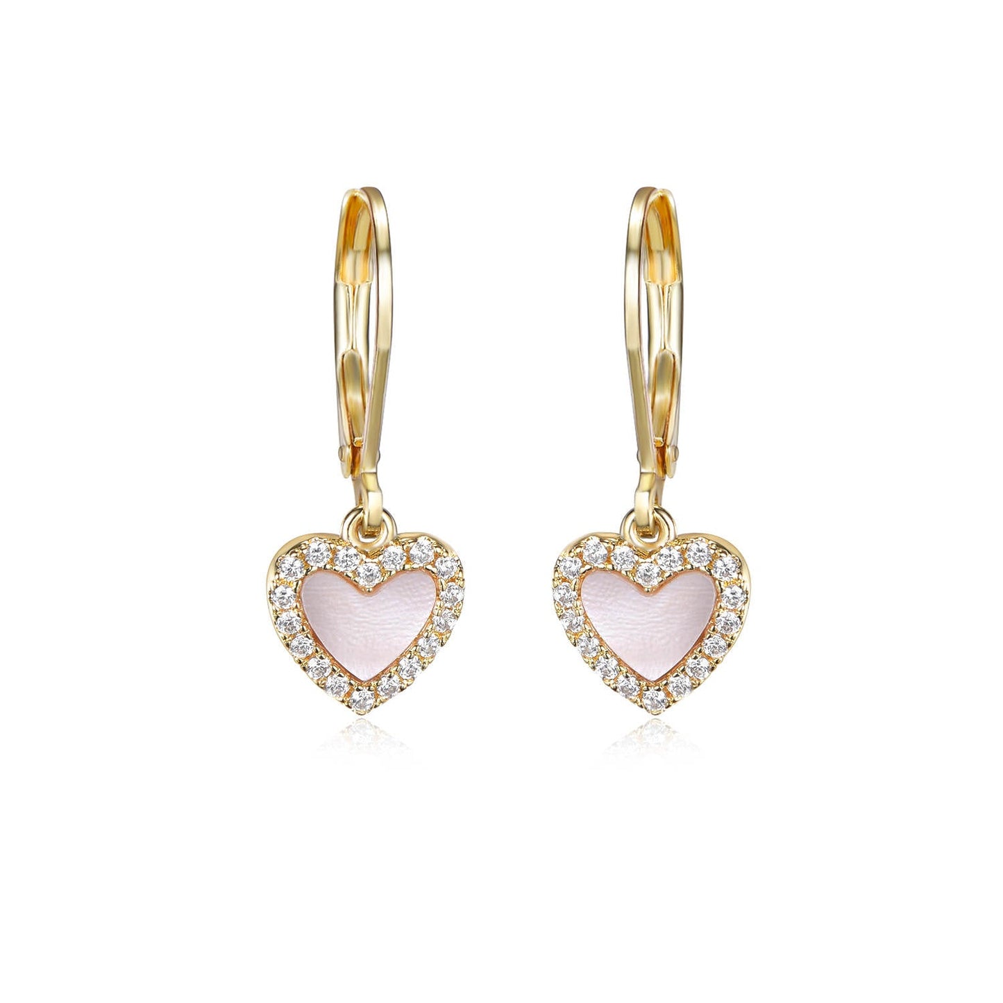 Mother of Pearl Heart Drop Earring