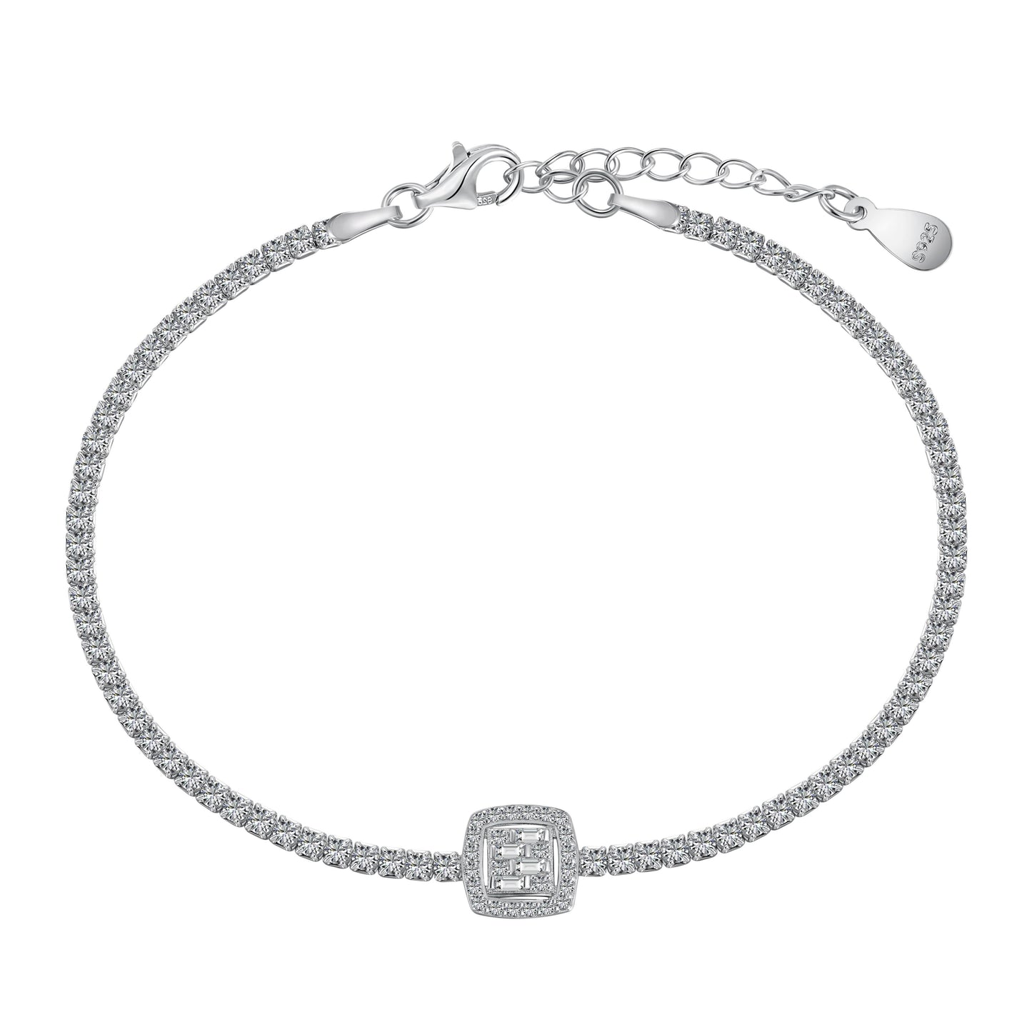 Silver Solitaire Tennis Bracelet