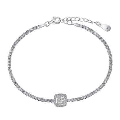Silver Solitaire Tennis Bracelet